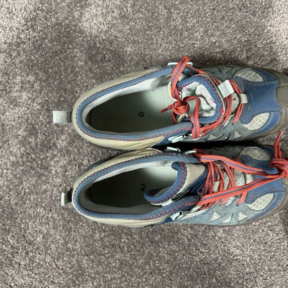 Merrell Capra Mid WTPF Kids Youth Size 4 Blue Suede Waterproof Hiking Boots Used - Picture 9 of 11